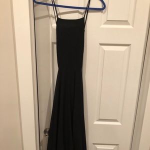 Black open back Maxi
